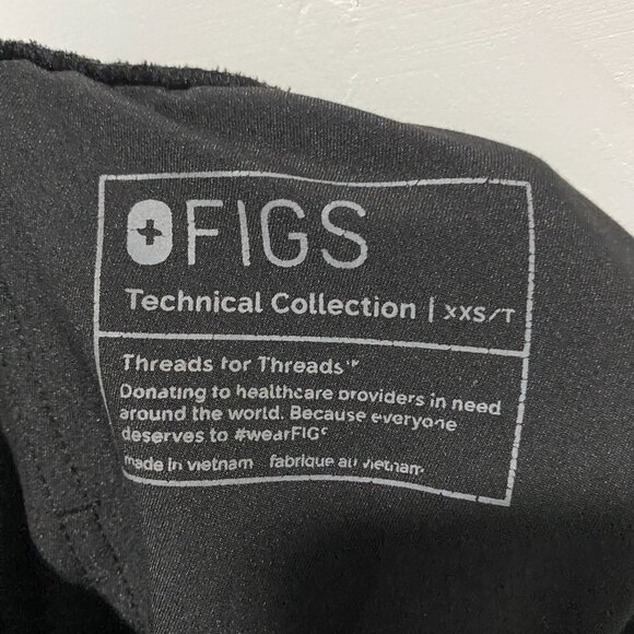 Figs Zamora Jogger Scrub Pants Black XXS TALL - Picture 8 of 8